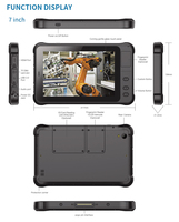 Tablet PC Industrial Resistente OEM de 7 Pulgadas, 1000 Nit, Legible Bajo la Luz Solar, Lector RFID, RS232, 4G, Android 10, 7500mAh, Intel Octa Core, IP67