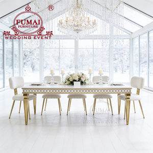 Minimalist Design <b>Rectangular</b> <b>Mirror</b> Glass Top centre tables for living room Banquet Event Party Table - Product Image 3