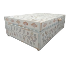 Beautiful Decorative <b>Wooden</b> Jewelry <b>Box</b> Featuring Fine Bone Inlay <b>Art</b> Work For Luxury Storage And Gifting Needs From India - Product Image 6