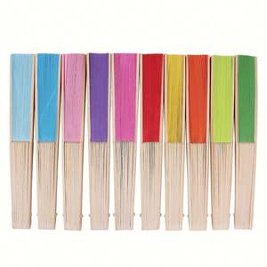 Abanico de Mano de Bambú de 21 cm Bordado Personalizado para Boda, Estilo Tradicional Portátil con Diseño Musical de Año Nuevo Chino, Regalo Personalizado - Product Image 5