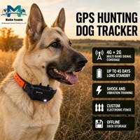 Collier de suivi GPS 4G robuste pour chien avec entraînement par choc à distance, étanche IP67, batterie 4000 mAh et lumière LED pour la chasse (OEM)