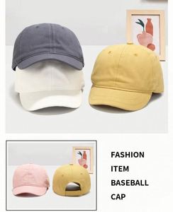 Short Brim Unconstructed Soft Cotton <b>Plain</b> <b>Baseball</b> <b>Cap</b> Adjustable Washed Low Profile Dad Hat for Men Women Promotion Gift - Product Image 3