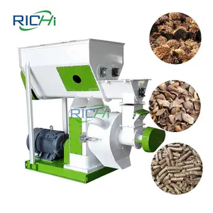 RICHI Ring Die Type 2 Ton Per Hour High Performance Stable Quality Small Pellet Press Machine Wood Pellet Making Machine