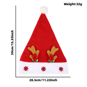Chapeau <span class=keywords><strong>de</strong></span> Noël Luminaire 2026, Cadeaux <span class=keywords><strong>de</strong></span> Noël, Décorations <span class=keywords><strong>de</strong></span> Fête, Accessoires Photo, Imprimé Flocon <span class=keywords><strong>de</strong></span> Neige Multicolore Style Dessin Animé - Product Image 6