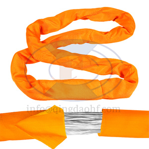H & F 10ton 20ton 30ton tùy chỉnh nhiệm vụ nặng nề Polyester vòng vải <span class=keywords><strong>Sling</strong></span> Vòng nâng cáp treo nâng <span class=keywords><strong>Sling</strong></span> dây đai - Product Image 5