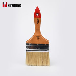 Pincel de pintura de filamento mixto de cerdas blancas de alta calidad, virola chapada en estaño con cepillo de pintura con mango de madera Platane - Product Image 5