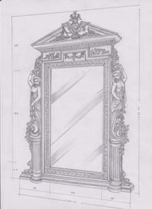 Espejo Decorativo de Pared con Detalles de Tallado Intenso - Espejos Alexy - Product Image 2