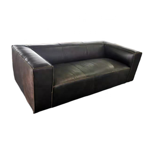 Divano divano <span class=keywords><strong>in</strong></span> <span class=keywords><strong>pelle</strong></span> Vintage retrò Set di mobili marrone scuro divano divano soggiorno casa 1 pezzo di cartone divano divano - Product Image 6