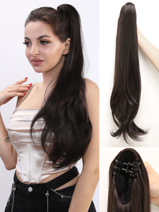 30inch màu đen đuôi ngựa mở rộng tóc tóc giả tóc đuôi ngựa tóc giả tổng hợp tóc giả Nhà cung cấp cho phụ nữ - Product Image 3