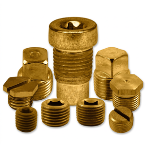 Brass Square Head Pipe Plug Fitting 1/2 Precision Tank Parts | PLUG 1-1/4" FORGED (Solid/Cored) Square Head Pipe Plug (AOL-02) - Product Image 4