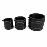 Raccords de tuyauterie PE en polyfusion, électrofusion, HDPE noir, respectueux de l'environnement, certifiés ISO CE, vente en gros