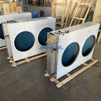 Condensateur à air refroidi de type H noir avec deux sorties de ventilateurs pour les applications de réfrigération industrielle et de groupe frigorifique