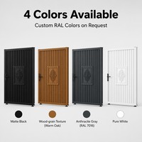 Puerta Corredera de Aluminio con Recubrimiento en Polvo Antióxido para Seguridad en Jardines y Patios de Villas