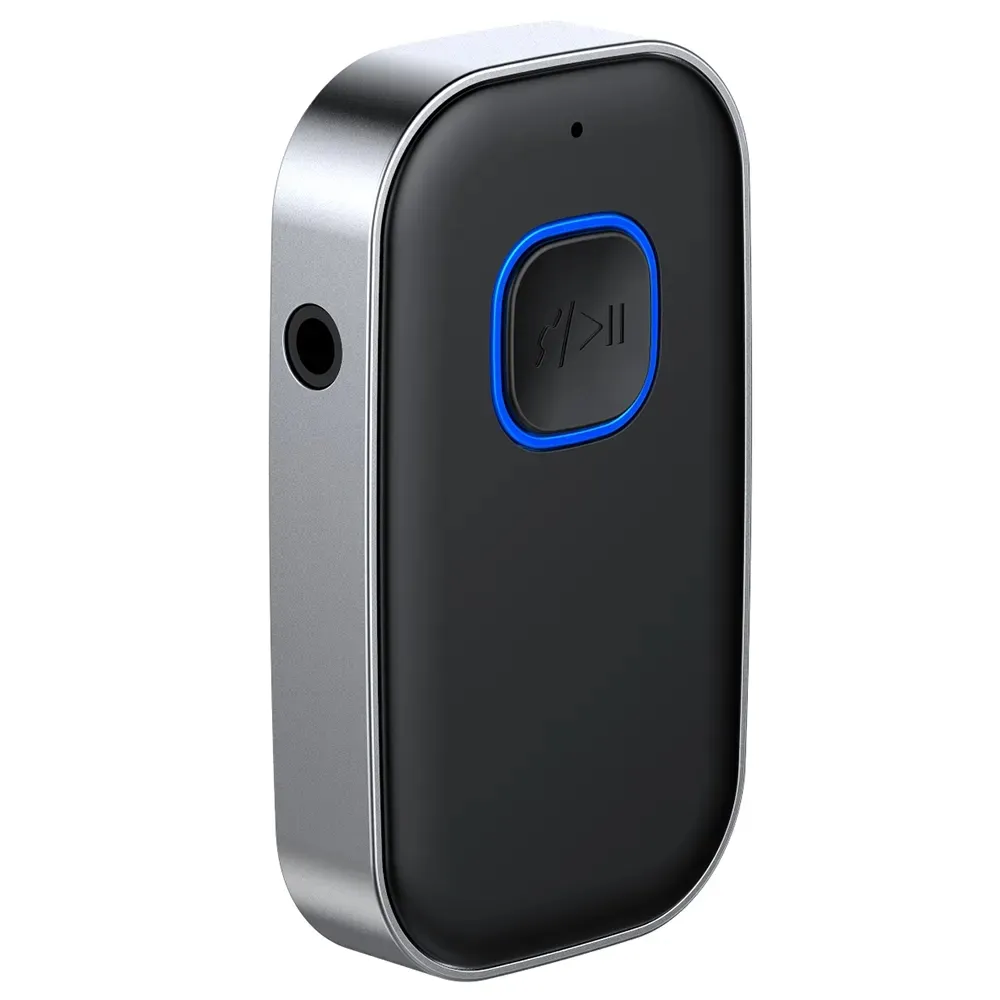 Adaptador inalámbrico 5,0 de diente azul para inducción de coche adaptador de carga inalámbrico rápido adaptador inalámbrico USB música/llamadas manos libres