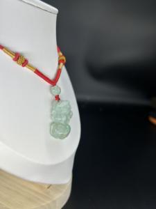 Nuevo producto, venta de collar con colgante de moda de Jade de nivel A Natural de Myanmar para hombres y mujeres, accesorio Qi Xiu de dibujo de dinero - Product Image 6
