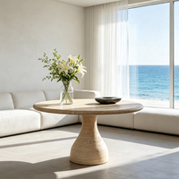Tables basses en marbre travertin naturel véritable, tables basses modernes de luxe en travertin pour salon