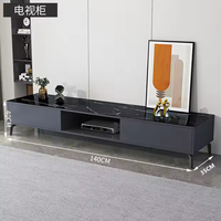 Meuble TV, Table Basse Minimaliste Moderne, Combinaison Luxe Léger pour Salon, Nouveau Meuble Bas, Petit Meuble de Salon