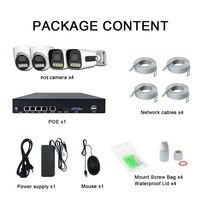 TSEye 4K 8MP POE Kamera 4-Kanal IP66 NVR Kit Außen-IP-Sicherheitsüberwachungskamera mit Menschlicher Bewegungserkennung und Überwachungssystem
