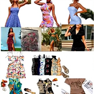 Vente en gros de robes pour femmes, lots mixtes de vêtements, assortiment en vrac, robes décontractées neuves, vêtements d'occasion, stock de vêtements pour femmes - Product Image 1