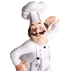 Figurine de chef créative en résine, décoration élégante <span class=keywords><strong>pour</strong></span> la maison, idéale <span class=keywords><strong>pour</strong></span> les bars, restaurants, cafés et pâtisseries. - Product Image 1