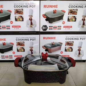 <span class=keywords><strong>Olla</strong></span> Eléctrica Multifuncional de Aleación 8L 10L para Calentar Alimentos, Sartén Eléctrica para el Hogar y Dormitorio, <span class=keywords><strong>Olla</strong></span> Cuadrada Coreana - Product Image 2