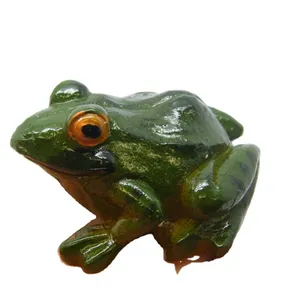 Resin Frog Miniature Fairy Garden Green Resin Home Decoration Frog decorative small objects small and exquisite simulation