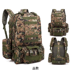 Desert Camouflage Tactical Backpack 25L Polyester <b>Multi</b> Pocket Outdoor Hiking Adjustable Straps Side Pockets - Product Image 4