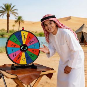 Rueda de la Fortuna de 24 Pulgadas para Juego de Stand de Carnaval, <span class=keywords><strong>Bingo</strong></span> Interactivo, Sorteo de Lotería, Premios Aleatorios y Rifa - Product Image 3