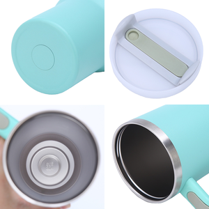 Vaso Térmico Grande de 40oz con Logotipo Personalizado, Doble Pared de Acero Inoxidable, para Camping, con Asa, Tapa y Pajita, para Coche - Product Image 4