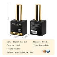 BORN PRETTY PRO Fabricant OEM 20ml Conforme aux normes européennes Gel de base à poils résistants Taille économique Gel de base et Top Coat pour ongles