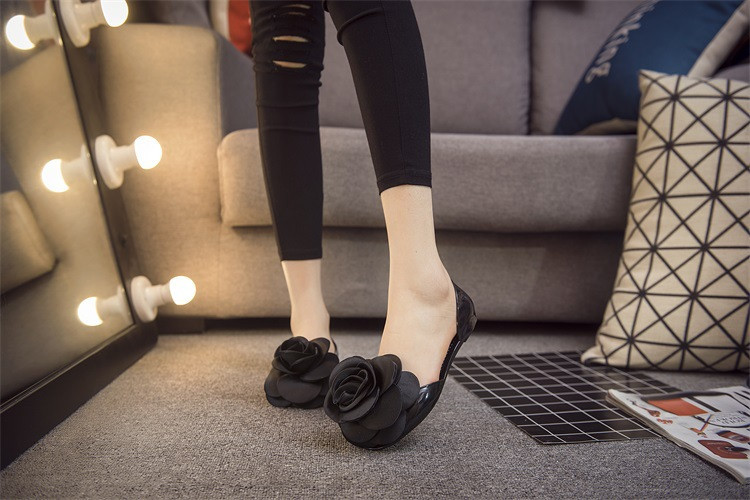 Bowknot Flats Casual Beach Ladies Shoes Slides Slippers Summer Fish Mouth Jelly Sandals for Women