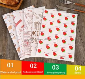 Papel Encerado Reciclado Impreso Personalizado para Comida Rápida, Papel Antigrasa Desechable de Grado Alimenticio para Hamburguesas, Sándwiches y Pan - Product Image 6