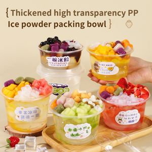 Gobelets en plastique ronds de qualité alimentaire PP avec couvercles pour desserts, gelée, pudding, yaourt, contenants alimentaires en plastique à paroi simple, logo personnalisé - Product Image 2