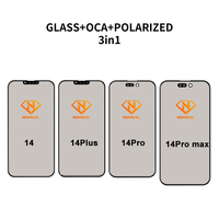 Novecel OEM Verre+OCA+Polariseur 3-en-1 pour réparation de lentille tactile iPhone 17 13 12 14 15 16 Air Pro Max 12 Pro Max 16 Pro Max X XS XR MAX