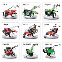 Motoculteur sur chenilles homologué CE avec charrue, butteur et soc de labour pour sous-sol, moteur diesel 9 CV, pour terrains en pente