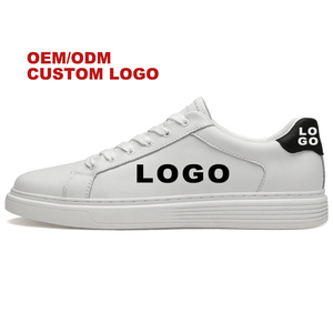 Da biểu tượng tùy chỉnh cho mỗi Uomo mini đồng bằng màu trắng in thoáng khí Sneakers ăn mặc PU Sneakers casual giày cho nam giới miễn phí vận chuyển - Product Image 1