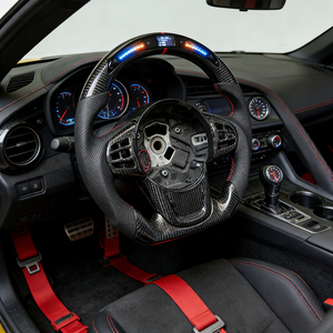 Volante <span class=keywords><strong>de</strong></span> Fibra <span class=keywords><strong>de</strong></span> Carbono Personalizado con Pantalla LED y Base Plana para <span class=keywords><strong>Toyota</strong></span> <span class=keywords><strong>Supra</strong></span> A90 2020/<span class=keywords><strong>2021</strong></span>/2022/2023/2024+ - Product Image 2