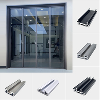 Porte pliante moderne pour entrée étroite, en aluminium fin et verre trempé, pour cuisine