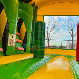 Wet or dry <b>inflatable</b> toxic danger boounce <b>house</b> with slide castillo hinchable kids jumping castle - Product Image 4