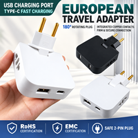 Adaptateur mural rotatif EU 4,8 mm, convertisseur de prise, chargeur, séparateur de courant 1 vers 3, indice de protection IP67, courant 16A