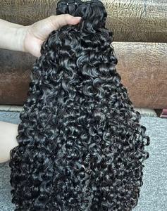 Vente en gros extensions de cheveux humains alignés sur des cuticules brutes perruque frisée birmane en <span class=keywords><strong>U</strong></span> partie perruques en V partie avec demi-perruque de cheveux humains bruts - Product Image 4