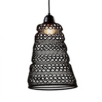 Lampe suspendue LED en fer tissé à la main, grande taille, luminaire décoratif pour la maison et l'hôtel