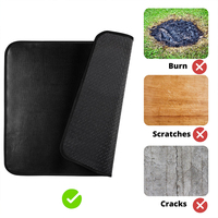 BBQ de haute qualité sous Grill Pit Mat Fire Pit Tapis de sol avec revêtement en silicone