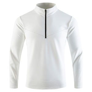 เสื้อยืดคอตั้งแขนยาวมีซิปแบบแห้งเร็วสำหรับใส่วิ่งฟิตเนสเสื้อยืดสำหรับกลางแจ้งปรับแต่งโลโก้ได้ตามต้องการฤดูใบไม้ร่วง - Product Image 6