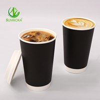 SUMKOKA Wholesale High Quality Take Away Drink Manufacture Biodegradable Disposable Most Suitable Kraft Paper Cups