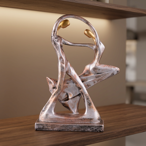 Figurine de couple dansant personnalisable en aluminium moulé sous pression, sculpture en aluminium poli, finition antique, 12x7 pouces, décoration d'intérieur - Product Image 5