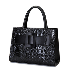 Bolso de mano con estampado de cocodrilo para mujer, bolsa de mano femenina con diseño de cocodrilo, a la moda - Product Image 4