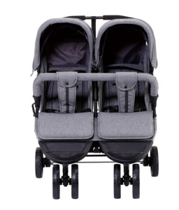 Convenient Travel System Twin Stroller Melange Fabric Foldable Buggy Double Pushchair Armrests Side-by-Side Baby <strong>Pram</strong> <strong>4</strong>-Wheel - Product Image 2