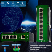 Mini Switch Industrial Administrado Compatible con IEEE 802.3at PoE+ con hasta 3W por Puerto y Entrada de Voltaje Amplio de 48-57V CC