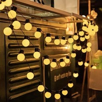 Guirlande Lumineuse Led G50 Globe, 5m 20 Blubs,Connectable,220v, Ampoule Festoon de Noël Guirlande Lumineuse Extérieure